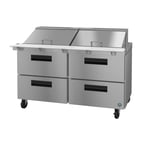 image of Hoshizaki SR60B-24MD4 60" Mega Top Sandwich / Salad Prep Table w/ 4 Drawers, 24 Pans