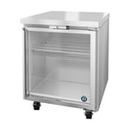 image of Hoshizaki UF27A-GLP01 27" One Section Undercounter Freezer w/ 1 Glass Door, 7.21 cu. ft.