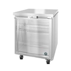 image of Hoshizaki UR27B-GLP01 27" One Section Undercounter Refrigerator w/ 1 Glass Door, 7.2 cu. ft.