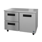 image of Hoshizaki UR48B-D2 48" 2-Section Undercounter Refrigerator w/ 1 Door & 2 Drawers, 13.6 cu. ft.