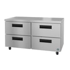 image of Hoshizaki UR60B-D4 60" 2-Section Undercounter Refrigerator w/ 4 Drawers, 15 cu. ft.