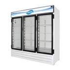 image of Howard-McCray CR-65-HC-US 78" Three Glass Door Merchandiser Refrigerator in White, 65 cu. ft.