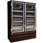 image of Howard-McCray GF42BM-B-FF 52" 2 Glass Door Merchandiser Freezer in Black, 42 cu. ft.