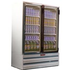 image of Howard-McCray GF42BM-FF 52" 2 Glass Door Merchandiser Freezer in White, 42 cu. ft.