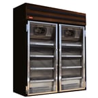image of Howard-McCray GF48-FF-B 52" 2 Glass Door Merchandiser Freezer in Black, 48 cu. ft.