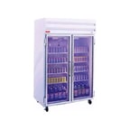 image of Howard-McCray GF48-FF 52" 2 Glass Door Merchandiser Freezer in White, 48 cu. ft.