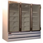 image of Howard-McCray GF65BM-FF 78" 3 Glass Door Merchandiser Freezer in White, 65 cu. ft.