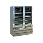 image of Howard-McCray GR42BM-S 52" Two Glass Door Merchandiser Refrigerator, Stainless Steel, 42 cu. ft.