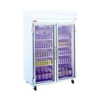 image of Howard-McCray GR48 52" Two Glass Door Merchandiser Refrigerator in White, 48 cu. ft.