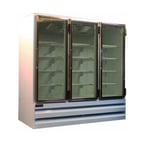 image of Howard-McCray GR65BM-S 78" Three Glass Door Merchandiser Refrigerator, 65 cu. ft.
