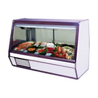image of Howard-McCray R-CFS32E-6-LED 74" Curved Refrigerated Seafood Display Case, Remote, White
