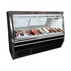 image of Howard-McCray R-CFS34N-8-BE-LED 96" Remote Straight Glass Deli Seafood / Poultry Display Case, 2800 BTU - 60 cu. ft. - Black