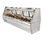 image of Howard-McCray R-CFS35-6-S-LED 71" Remote Straight Glass Fish / Poultry Service Case, 1230 BTU - 45 cu. ft. - Stainless Steel