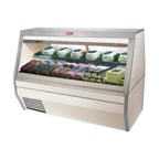 image of Howard-McCray R-CFS35-8-S-LED 95" Remote Straight Glass Fish / Poultry Service Case, 1640 BTU - 60 cu. ft. - Stainless Steel