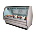 image of Howard-McCray R-CFS40E-6-S-LED 77" Flat Refrigerated Seafood Display Case, Remote, Stainless