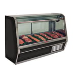 image of Howard-McCray R-CMS32E-6C-BE-LED 74" Single Duty Curved Refrigerated Meat Display Case, Remote