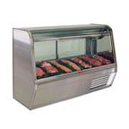 image of Howard-McCray R-CMS32E-8C-S-LED 98" Single Duty Curved Refrigerated Meat Display Case, Remote