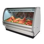 image of Howard-McCray R-CMS40E-8C-S-LED 100" Single Duty Curved Refrigerated Meat Display Case, Remote
