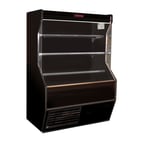 image of Howard-McCray R-D32E-3-B-LED 38'' Vertical Dairy Open Merchandiser in Black, Remote Refrigeration, 3 Shelves, w/ LED Lighting