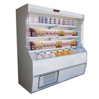image of Howard-McCray R-D32E-4-S-LED Vertical Dairy Open Merchandiser, Stainless Steel, Remote Refrigeration, 3 Shelves, w/ LED Lighting