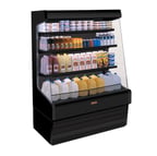 image of Howard-McCray R-OD30E-3-B-LED 39'' Vertical Open Air Dairy Merchandiser in Black, Remote Refrigeration, 3 Shelves, w/ LED Lighting
