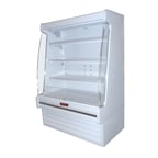 image of Howard-McCray R-OD30E-5-LED 63'' Vertical Dairy Open Air Merchandiser in White, Remote Refrigeration, 3 Shelves, w/ LED Lighting