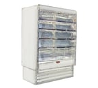 image of Howard-McCray R-OD35E-12-LED 147'' Vertical Dairy Open Air Merchandiser in White, Remote Refrigeration, 4 Shelves, w/ LED Lighting