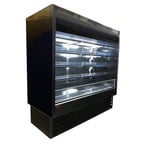 image of Howard-McCray R-OD35E-3-B-LED 39'' Vertical Dairy Open Air Merchandiser in Black, Remote Refrigeration, 4 Shelves, w/ LED Lighting