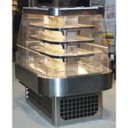 image of Howard-McCray R-OD42I-5-B-LED 60'' Island Open Air Merchandiser in Black, Remote Refrigeration, 3 Shelves, w/ LED Lighting