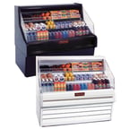 image of Howard-McCray R-OS30E-3-B-LED 39'' Horizontal Open Impulse Merchandiser in Black, Remote Refrigeration, 3 Shelves, w/ Led Lighting