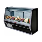 image of Howard-McCray SC-CFS32E-4-BE-LED 50" Self-Contained Straight Glass Fish / Poultry Service Case, 1/4 hp - 2pans, 23 cu. ft. - Black