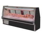 image of Howard-McCray SC-CFS34E-6-BE-LED 76" Self-Contained Straight Glass Deli Seafood / Poultry Display Case, 1/4 hp - 3 pans, 45 cu. ft. - Black
