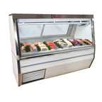 image of Howard-McCray SC-CFS34N-6-S-LED 72" Self-Contained Straight Glass Fish / Poultry Service Case, 1/4 hp - 40 cu. ft. - Stainless Steel
