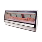 image of Howard-McCray SC-CFS40E-10-S-LED 124-1/2" Self-Contained Straight Glass Deli Seafood / Poultry Display Case, 1/3 hp - 4 pans, 62 cu. ft. - Stainless Steel