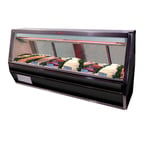 image of Howard-McCray SC-CFS40E-6-S-LED 76-1/2" Self-Contained Straight Glass Deli Seafood / Poultry Display Case, 1/4 hp - 3 pans, 37 cu. ft. - Stainless Steel