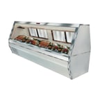 image of Howard-McCray SC-CFS40E-8-S-LED 100" Self-Contained Straight Glass Deli Seafood / Poultry Display Case, 1/3 hp - 3 pans, 49 cu. ft. - Stainless Steel