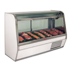 image of Howard-McCray SC-CMS32E-8C-LED 98" Single Duty Curved Refrigerated Meat Display Case