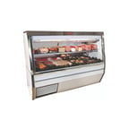 image of Howard-McCray SC-CMS34N-10-S-LED 120" Double Duty Flat Refrigerated Meat Display Case