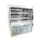 image of Howard-McCray SC-OD35E-3L-LED 39'' Vertical Dairy Open Merchandiser in White, Self-Contained, 2 Shelves, w/ LED Lighting, Sloped End Panels