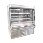 image of Howard-McCray SC-OD35E-4L-LED 51'' Vertical Dairy Open Merchandiser in White, Self-Contained, 2 Shelves, w/ LED Lighting