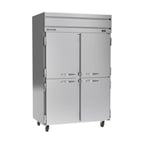 image of Beverage Air HR2HC-1HS 52" Two Section Reach-In Refrigerator w/ 4 Solid Half Doors, Top Mounted, 1/3 hp, 47 cu. ft.