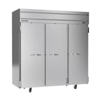 image of Beverage Air HR3HC-1S 78" Three Section Reach-In Refrigerator w/ 3 Solid Full Doors, Top Mounted, 1/3 hp, 71.5 cu. ft.