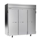 image of Beverage Air HRP3HC-1S 78" Three Section Reach-In Refrigerator w/ 3 Solid Full Doors, Top Mounted, 1/3 hp, 71.5 cu. ft.