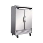 image of IKON IB54R 53" Two Section Reach-In Refrigerator w/ 2 Solid Doors, Bottom Mounted, Stainless Steel, 42 cu. ft.