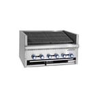 image of Imperial IAB-36 36" Countertop Gas Radiant Steakhouse Charbroiler w/ (6) Burners, 120.000 BTU