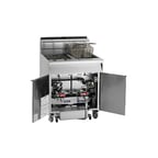 image of Imperial IFSSP275-OP-T Multiple Battery Gas Fryer w/ (2) 75-lb Frypots, Built-In Filter, Thermostat Controls