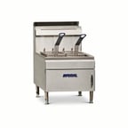 image of Imperial IFST-25 Full Pot Countertop Gas Fryer w/ 25-lb Capacity, 2 Baskets, Millivolt Controls