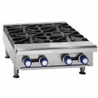 image of Imperial IHPA-4-24 24" Countertop Gas Hotplate with (4) Burners, Manual Controls, 128.000 BTU