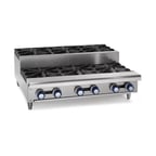 image of Imperial IHPA-4-24SU 24" Countertop Step-Up Gas Hotplate with (4) Burners, Manual Controls, 128.000 BTU