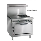 image of Imperial IHR-2-1HT-C 36" Gas Heavy Duty Range w/ (2) Open Burners, (1) Hot Top, (1) Convection Oven, 145.000 BTU